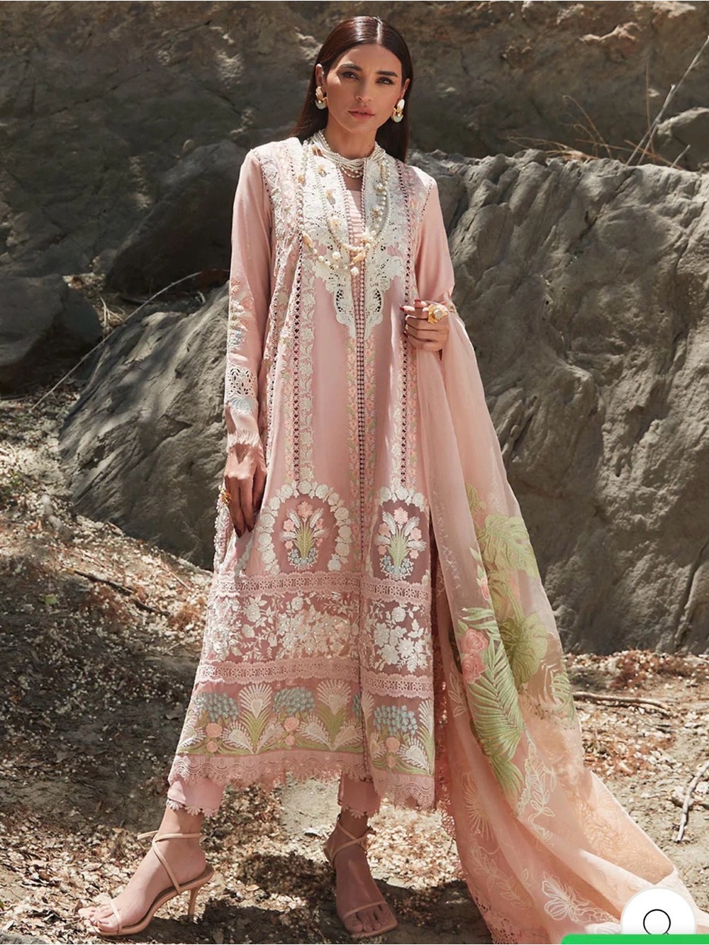 Crimson by saira shakira embroidered lawn dress/pakistani indian